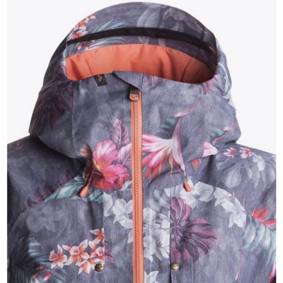 ROXY Essence 2L GORE-TEX Snow Jacket - Hawaiian Tropic Paradise Pink -XS - NWT - Picture 1 of 11